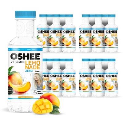 24x OSHEE ZERO Vitamin Lemonade mango 555 ml