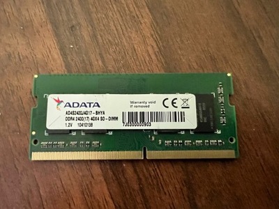 PAMIĘĆ ADATA DDR4 SODIMM 4GB 2400MHz AD4S2400J4G17