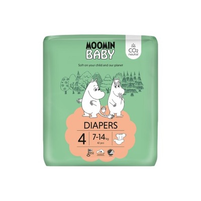 Muumi MOOMIN Baby, Pieluszki 4 MAXI (7-14 kg), 42 szt.