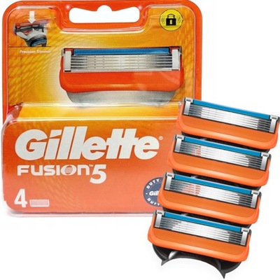 GILLETTE FUSION NOŻYKI OSTRZA WKŁADY 4szt oryginał