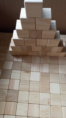 kostka drewniana sosnowa 4x4 surowa kanty zaoblone