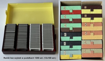 Ramki do slajdów 1840 szt. + pudełka i magazynki w komplecie