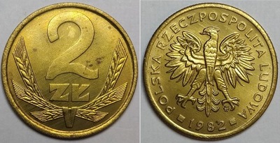 2 zł złote 1982 MENNICZY st. 1