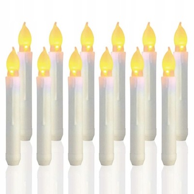 12pcs Flameless Led Taper Candle Lights, Battery