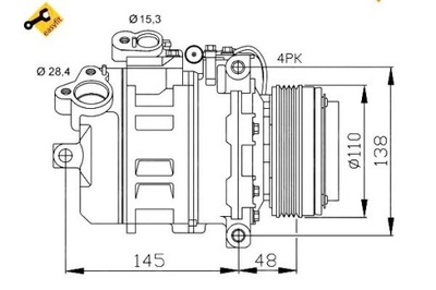 КОМПРЕССОР КОНДИЦИОНЕРА NRF 64526915388 6916232 691