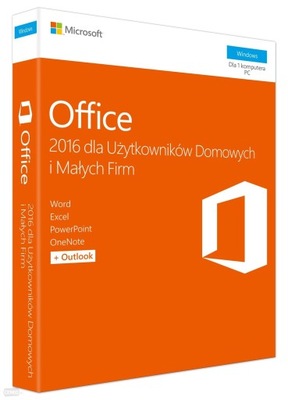 Microsoft Office 2016 Dom i Firma NOWY BOX PKC PL