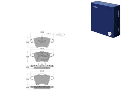 КОЛОДКИ ТОРМОЗНЫЕ VW T5 03- ШЕСТЕРНИ 16 Z ДАТЧИК. TOMEX BRAKES