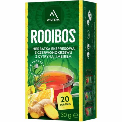 Herbata Astra Rooibos Cytryna z Imbirem Ex20