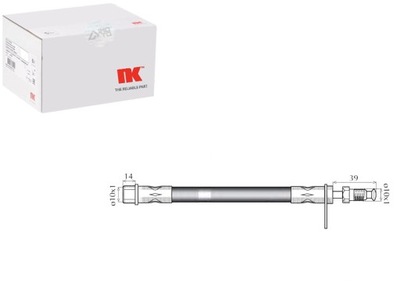 Шланг тормозной elast. peugeot перед 406 95-04 l фото №1