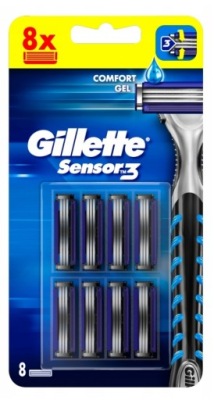 Wkłady do maszynki Gillette Sensor3 8 sztuk COMFORT GEL