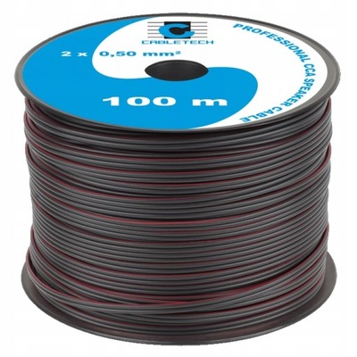 30m KABEL GŁOŚNIKOWY 2x0,50mm CCA Solidny HQ