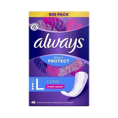 ALWAYS Daily Protect Long wkładki higieniczne o świeżym zapachu 48 sztuk