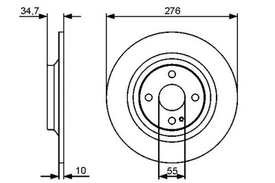 ДИСК ТОРМОЗНОЙ ЗАД L/P MAZDA MX-5 II 1.6/1.8 05.98-10.05