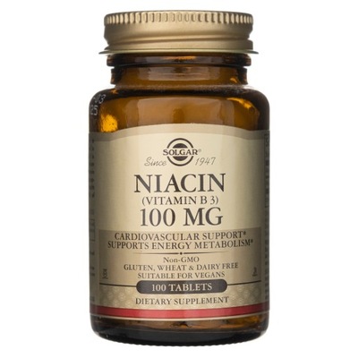 Solgar Niacyna Witamina B3 100 mg 100 tabletek