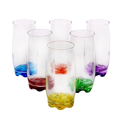 Szklanki szklanka do napojów drinków 350 ml kolorowe Glasmark komplet 6 szt