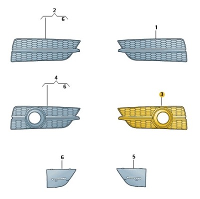 Решітка решітка радіатора бампера перед ліва audi a7 c7 aso фото №1