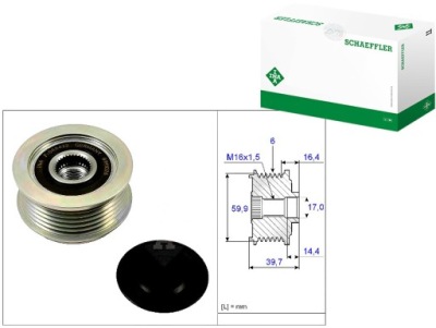 Ina535 0241 10 шкив генератора hyundai 2,2 фото №1