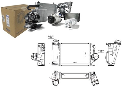 INTERCOOLER AUŠINTUVAS ORO ĮSIURBIMO NISSAN QASHQAI II RENAULT 