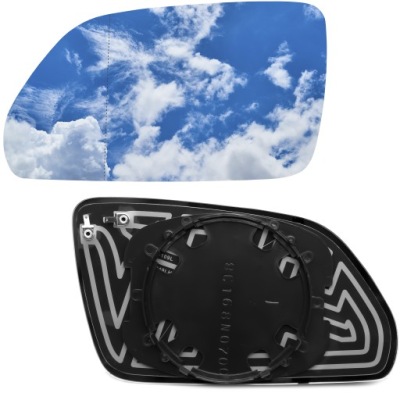 Вкладиш дзеркало лівий з підігрівом polo octavia ii 2004-08 фото №1