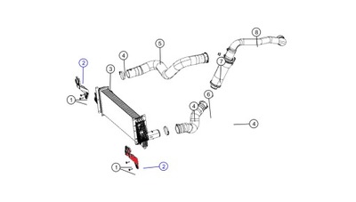 Кронштейн інтеркулер ram 1500 3,0 crd фото №1