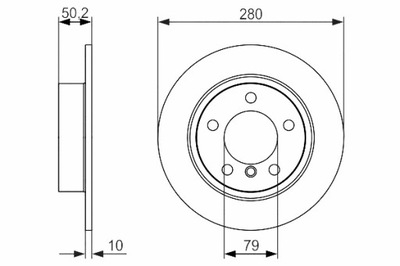 BOSCH ДИСКИ ТОРМОЗНЫЕ ТОРМОЗНЫЕ 2 ШТУКИ. ЗАД МИНИ COUNTRYMAN R60 PACEMAN R61 1.6