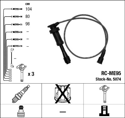 NGK 5074 CABLE DE ARRANQUE RC-ME95 KIA CARNIVAL/S  