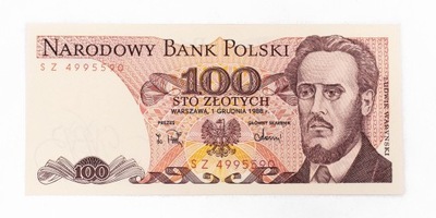 100 ZŁOTYCH 1.12.1988, seria SZ. st.1