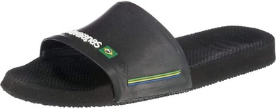 HAVAIANAS CZARNE KLAPKI WSUWANE NAPIS 37/38 S7A