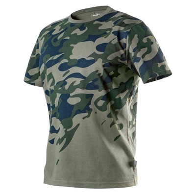 T-shirt roboczy z nadrukiem CAMO, rozmiar S