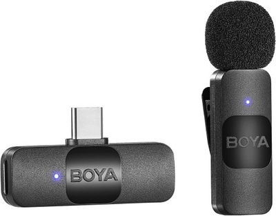 Mini Mikrofon Bezprzewodowy BOYA BY-V10 Zasięg 50m USB-C Android 9H Pracy
