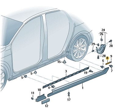 BRIDA ZAKRYWAJACA VOLKSWAGEN PASSAT B8 ORIGINAL  