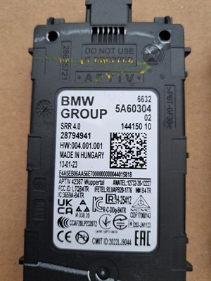 Датчик радар bmw i20 g07 u11 u07 g70 g09 5a60304 фото №1