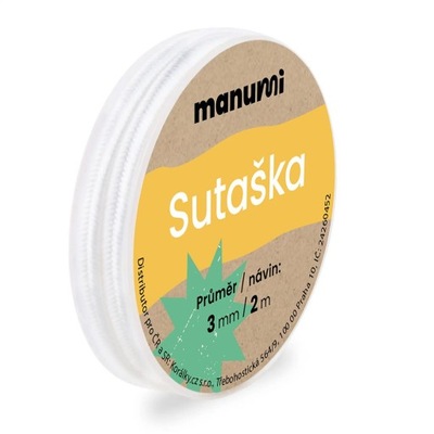Manumi Sutaška 3mm/2m biała - 1 szt