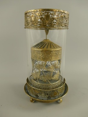 LAMPION - latarnia na świece gięte szkło obracana