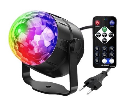 Projektor dyskotekowy Gvoo LED kula DISCO RGB