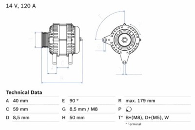 Bosch генератор seat alhambra vw california t4 camper corrado golf фото №1