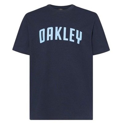 OAKLEY GRANATOWY T-SHIRT NADRUK (M)