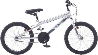 Wildtrak 007 - 20-calowy rower dla dzieci 8-10 lat - srebrny rama 26cm