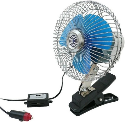 WENTYLATOR DUŻY WIATRAK METALOWY 27-CM KLIPS 24V