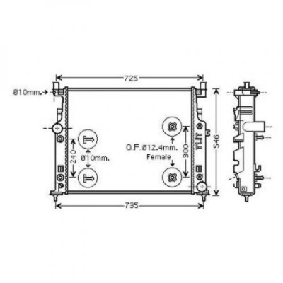 Радиатор mercedes w164 08.2005- фото №1