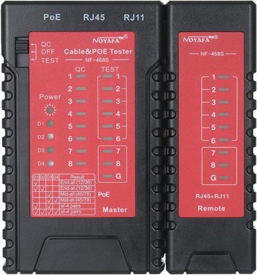 Kabel sieciowy RJ45 RJ11 i Tester PoE Tester linii telefonicznej