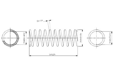 ПРУЖИНА ПІДВІСКА ЗАД L/P MERCEDES M W163 2.3-5.0 02.98-06.05