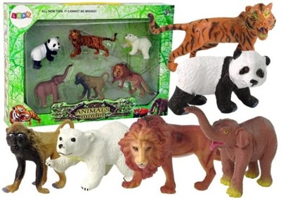 Zestaw 6 Figurek Dzikie Zwierzęta Safari Figurka
