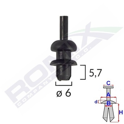 КЛИПСА ВИЛКИ ЗАДНЕЙ VW SKODA SEAT PEUGEOT X10SZT