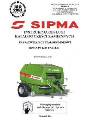 SIPMA PS 1223 Faster instrukcja/katalog (2014) 