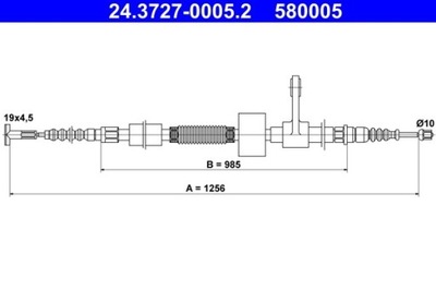 ТРОС ГАЛЬМА РУЧНОГО ALFA ЗАД 156 97-05 LE 24.3727-0005.2