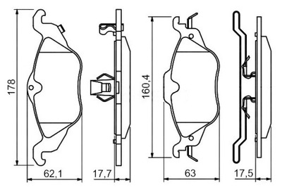 Bosch тормозные колодки тормозные opel перед astra g bosch фото №1