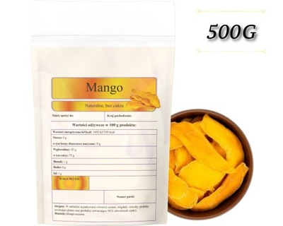 Mango suszone naturalnie miękkie 500g