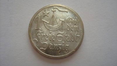 Moneta 1 gulden 1923 Gdańsk WMG stan 3+