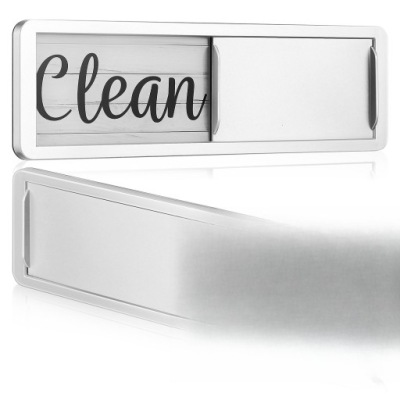 MAGNET NA ZMYWARKĘ SREBRNY AKRYLOWY ZNAK CZYSTE BRUDNE